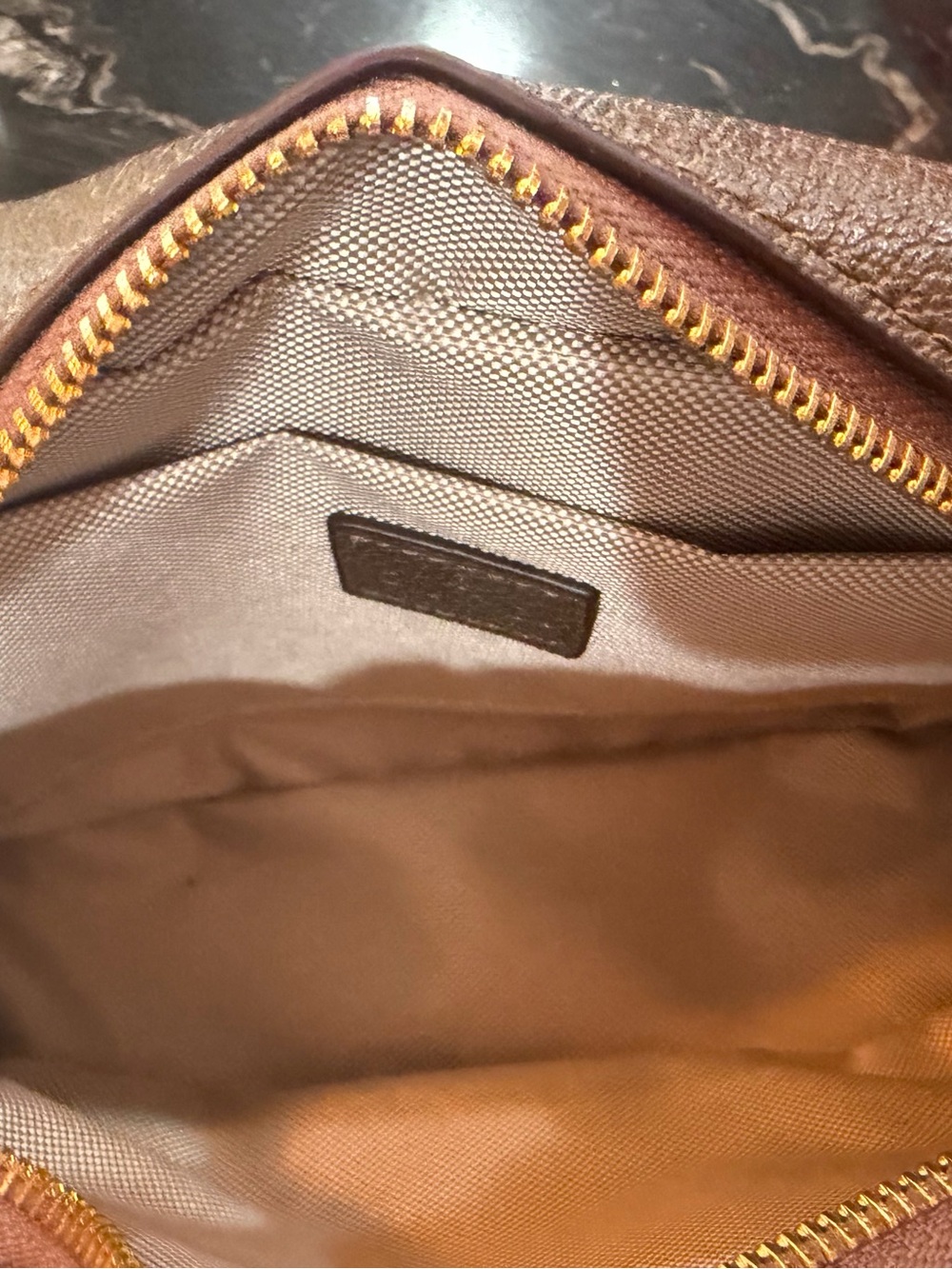 Gucci Beige Brown Monogram Crossbody with Green and Red Stripe - Picture 4 of 6